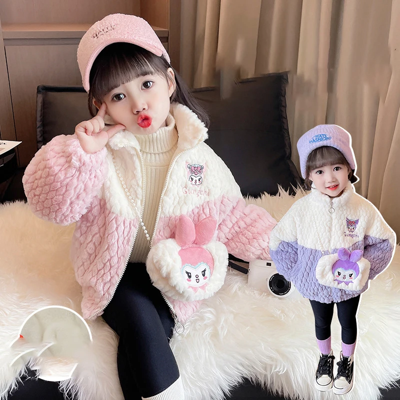Sanrio Kawaii Kuromi Anime Children Wintertime Plush Coat Bag Cute Cartoon Fleecing Warm Thick Long-Sleeved Jacket Gifts Girls
Sanrio Kawaii Kuromi Anime Children Wintertime Plush Coat Bag Cute Cartoon Fleecing Warm Thick Long-Sleeved Jacket Gifts Girls