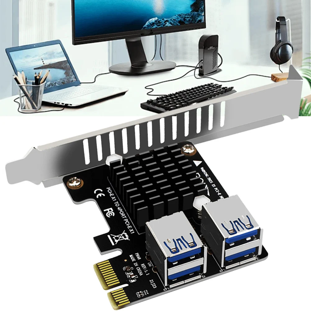 

PCI E 1-4 PCI Express 1X Слоты Райзер-карта PCIe, графическая карта расширения, карта усиления, Поддержка Windows Mac OS Linux