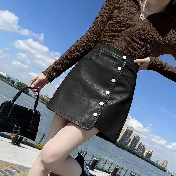 New Fashion 2024 Autumn High Quality Black PU Short Skirt Women Waist Occupation Work A-line Female Leather N57
New Fashion 2024 Autumn High Quality Black PU Short Skirt Women Waist Occupation Work A-line Female Leather N57