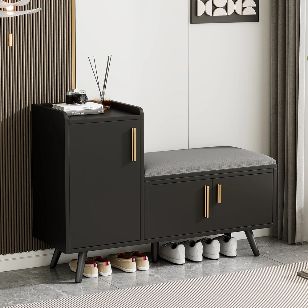 COMHTOM Modern Shoe Bench With Asymmetric Metal Handles S98295d922ad94e86ba5cc3de654220aav
