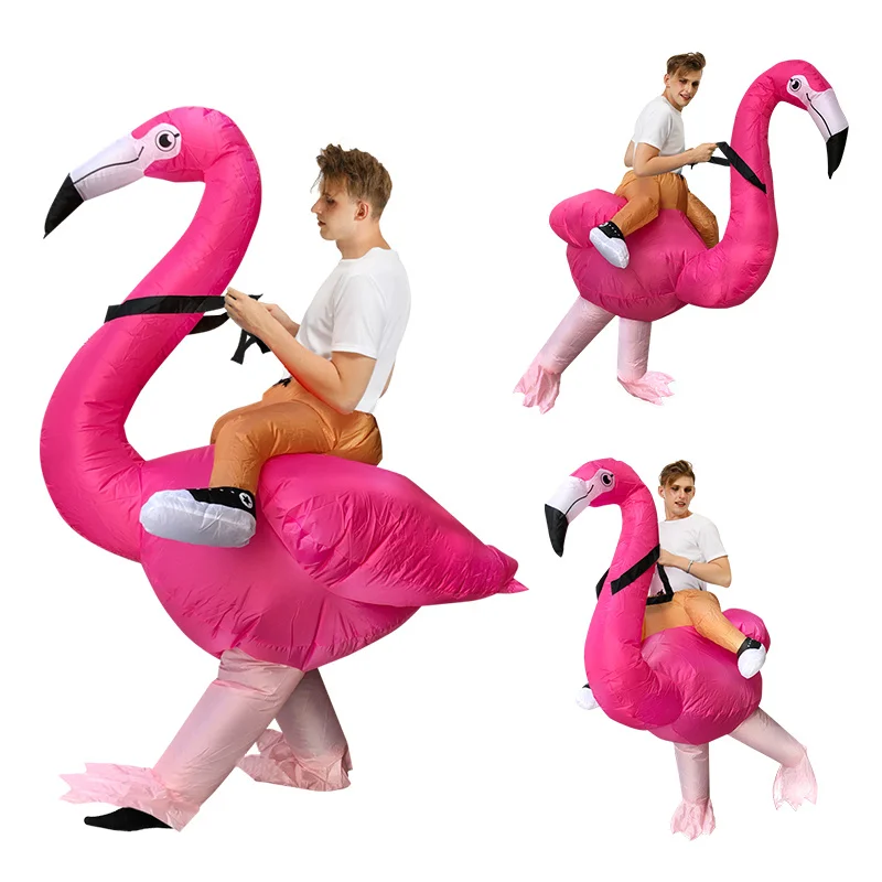 

Funny Carnival Cosplay Flamingo Inflatable Costumes Halloween Costume For Adult Men Women Unisex Dress Inflatable Costume Party