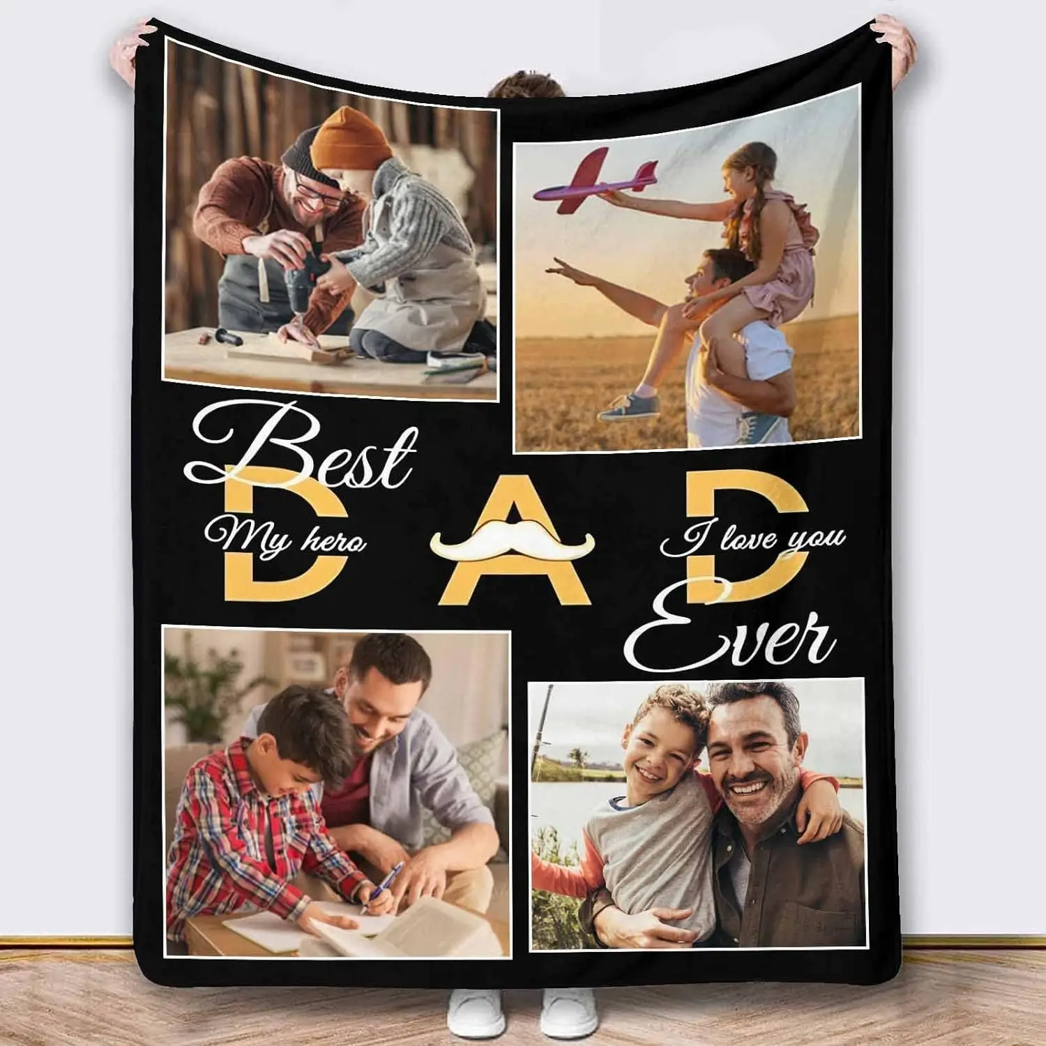 Customized Dad Gift Sofa Blanket Personalized Dad Photo for Dad Husband Father's Day Gift Christmas Gift
Customized Dad Gift Sofa Blanket Personalized Dad Photo for Dad Husband Father's Day Gift Christmas Gift