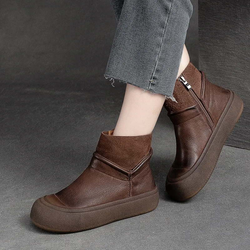 Krasovki 4CM Natural Cow Suede Genuine Leather Flats Round Toe Women Autumn Boots Booties Ankle Fashion Spring Ethnic 2024 Shoes
Krasovki 4CM Natural Cow Suede Genuine Leather Flats Round Toe Women Autumn Boots Booties Ankle Fashion Spring Ethnic 2024 Shoes