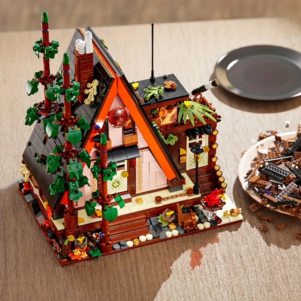 Creative IDEAS 1800PCS Triangle Wooden House Building Blocks Toys Model Log cabin Assemble Bricks Toy For Kid Desktop Gift Creative IDEAS 1800PCS Triangle Wooden House Building Blocks Toys Model Log cabin Assemble Bricks Toy For Kid Desktop Gift