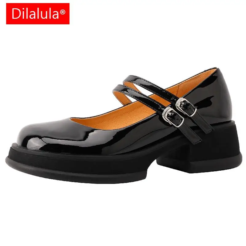 Dilalula Women Pumps Spring Summer Genuine Leather Vintage Concise Round Toe Thick Heels Mary Janes Shoes Woman Students Casual
Dilalula Women Pumps Spring Summer Genuine Leather Vintage Concise Round Toe Thick Heels Mary Janes Shoes Woman Students Casual