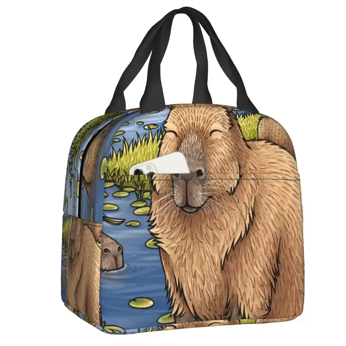 

2023 новая изолированная сумка для ланча Capybaras для женщин, водонепроницаемая сумка для домашних животных, Термосумка для ланча, Офисная сумка для пикника и путешествий