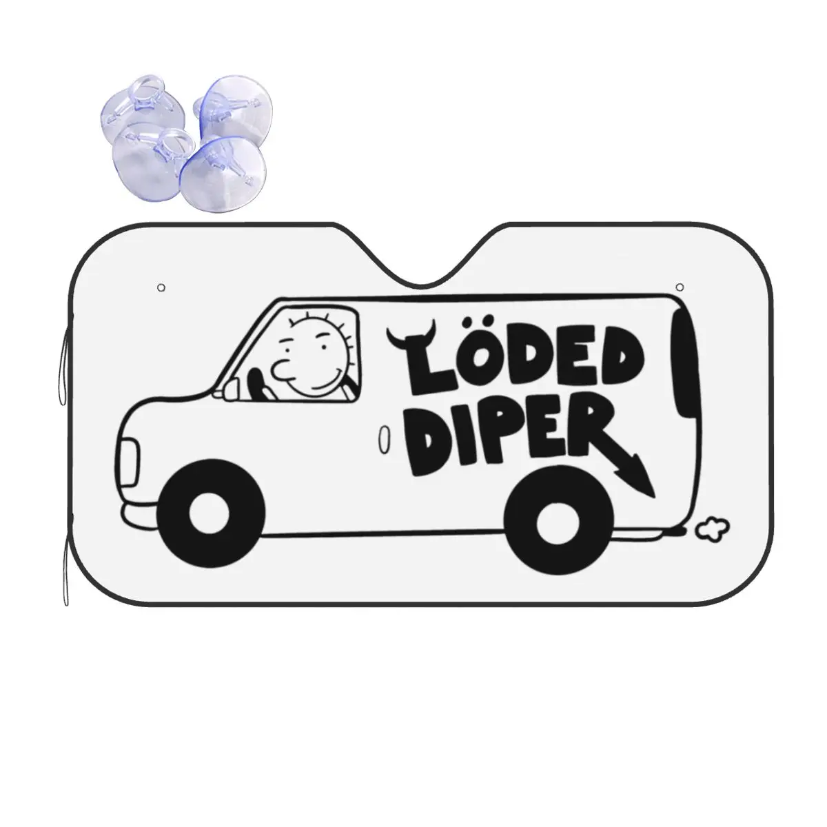 Loded Diper Van Vintage Windshield Sunshade 76x140cm Diary of a Wimpy Kid Foils Car Sunshade Solar Protect
Loded Diper Van Vintage Windshield Sunshade 76x140cm Diary of a Wimpy Kid Foils Car Sunshade Solar Protect