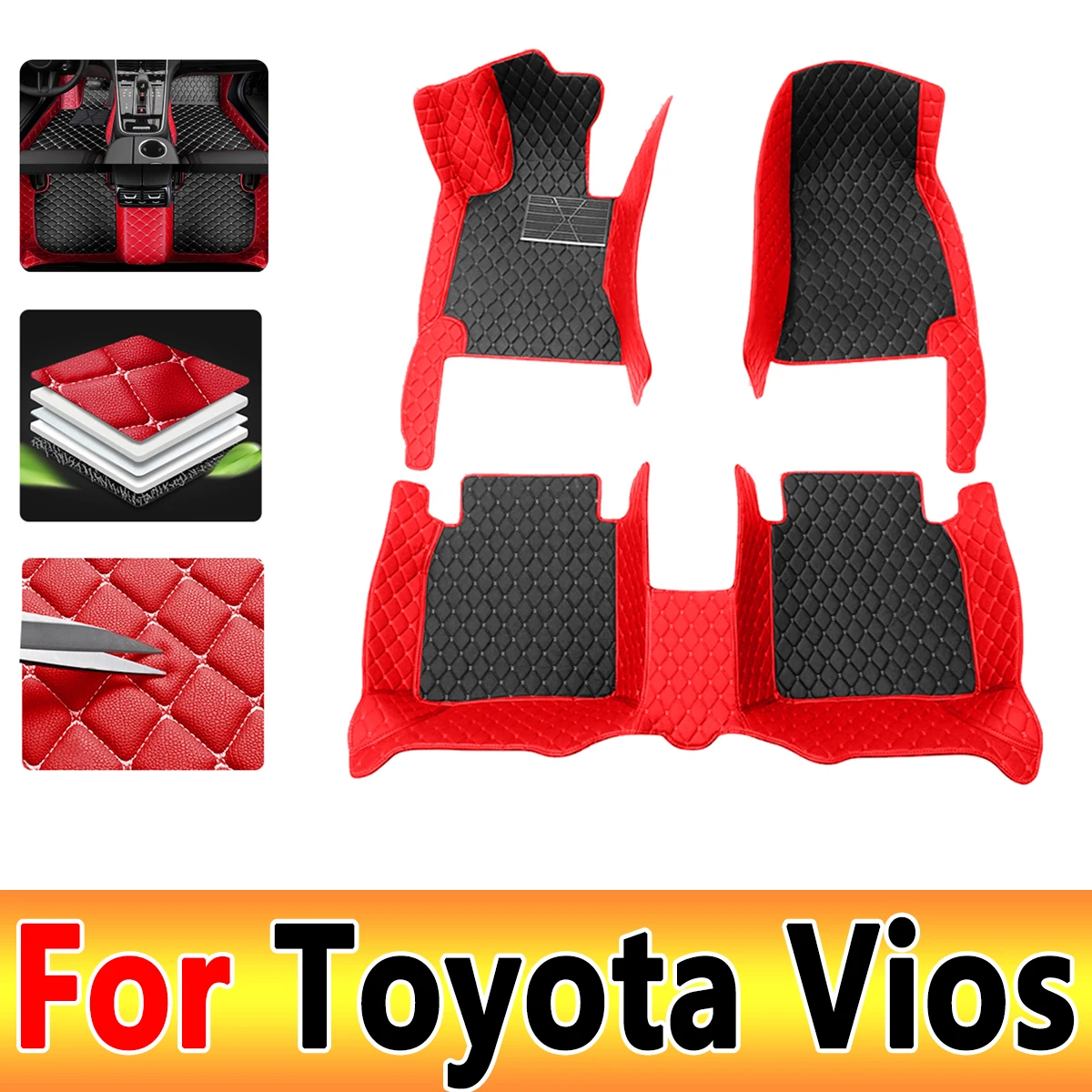 Car Mats For Toyota Vios Yaris sedan ATIV Limo XP150 2013~2022 Carpet Rugs Leather Mat Waterproof Floor Pad Set Car Accessories
Car Mats For Toyota Vios Yaris sedan ATIV Limo XP150 2013~2022 Carpet Rugs Leather Mat Waterproof Floor Pad Set Car Accessories