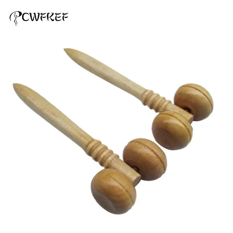 

10.5CM Wooden Eye Face Roller Health Care Massager Primary Wood Color Relaxing Neck Chin Slimming Face-lift Massage Tool