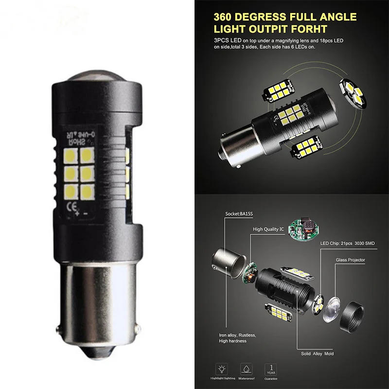 1156 Auto Turn Signal Light P21W BA15S LED Led Bulb For Turn Signal Lights White 21SMD LED Reverse Lamp IP65 White 6000K
1156 Auto Turn Signal Light P21W BA15S LED Led Bulb For Turn Signal Lights White 21SMD LED Reverse Lamp IP65 White 6000K