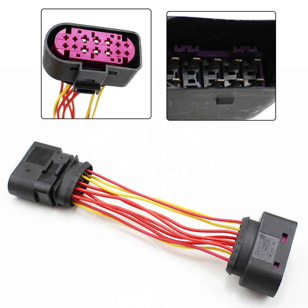 Car Headlight 10 To 14 Pin Plug -Connector Adapter Light Wire Harness Connector 1J0973835 For Golf MK6 1J0973737 Car Lamp Cable
Car Headlight 10 To 14 Pin Plug -Connector Adapter Light Wire Harness Connector 1J0973835 For Golf MK6 1J0973737 Car Lamp Cable