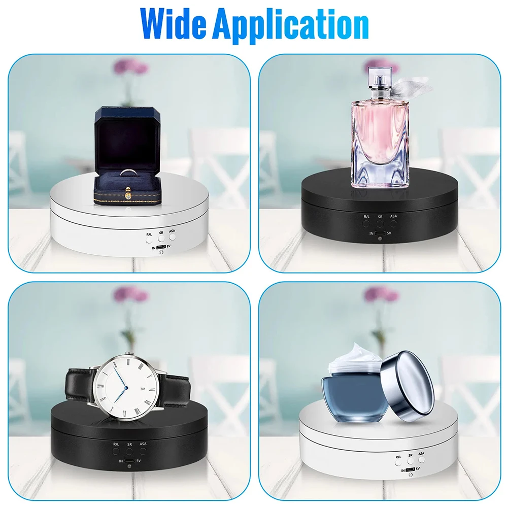 360° Electric Motorized Rotating Display Stand Jewelry Photography Show Holder Complete Functions Excellent Effect And Practical
360° Electric Motorized Rotating Display Stand Jewelry Photography Show Holder Complete Functions Excellent Effect And Practical