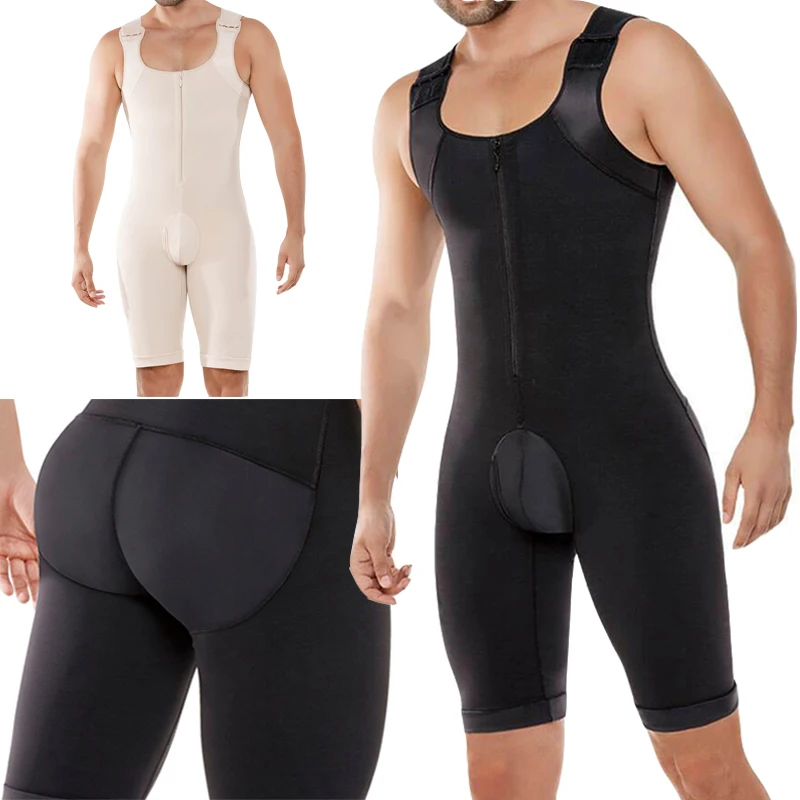 

Men's Bodysuit Slimming Full Body Shaper Tummy Control Compression Shapewear Workout Abs Abdomen Underwear Plus Size Open Crotch