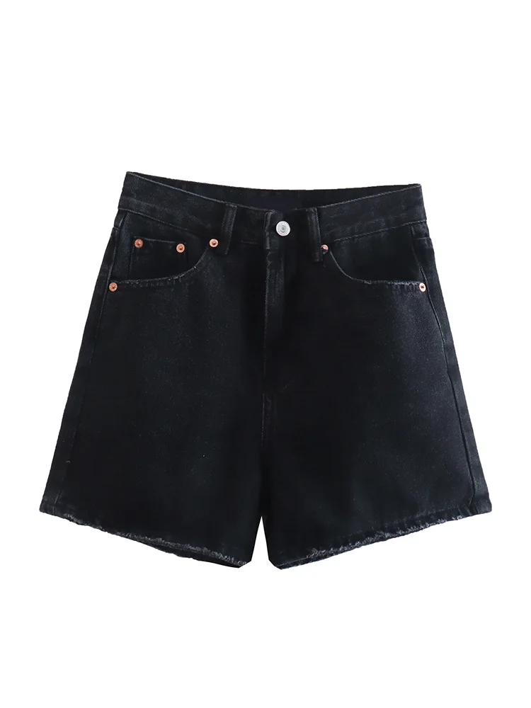 Shorts For Women Clothing 2022 Street Style Five Pockets Retro Denim Shorts High Waist Straight Leg Black Casual Bermuda Shorts
Shorts For Women Clothing 2022 Street Style Five Pockets Retro Denim Shorts High Waist Straight Leg Black Casual Bermuda Shorts