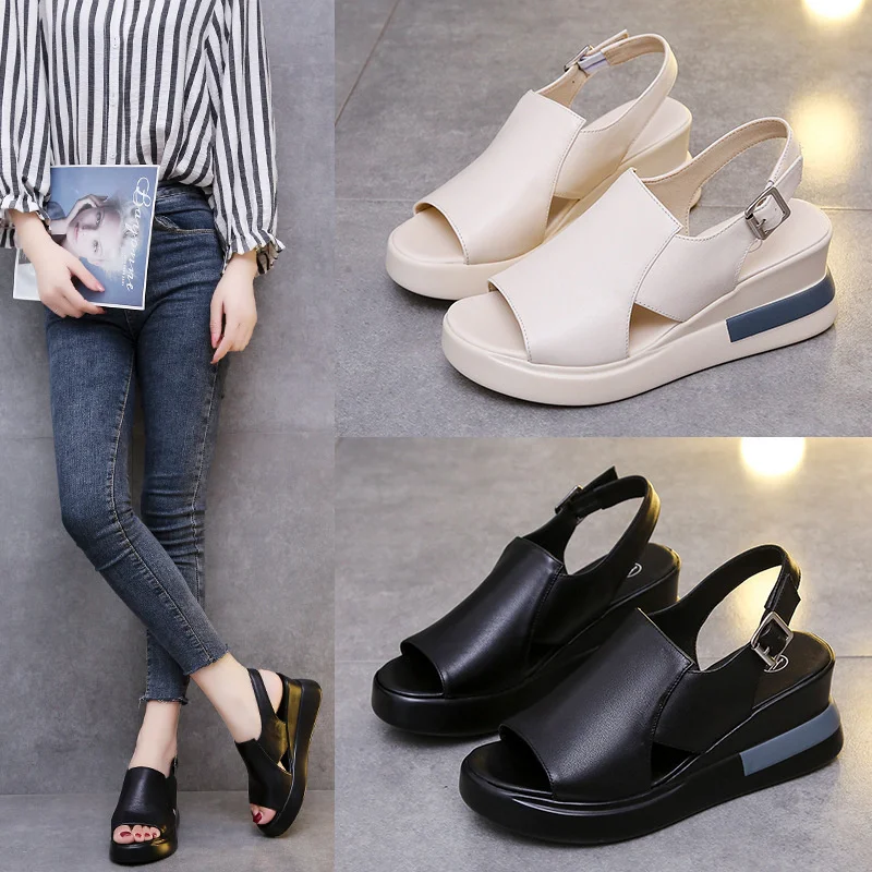 Women's Platform Wedge Sandals, Ankle-Strap Buckle Large Size High Heel Sandals Summer Women Sandals High quality beach shoes
Women's Platform Wedge Sandals, Ankle-Strap Buckle Large Size High Heel Sandals Summer Women Sandals High quality beach shoes