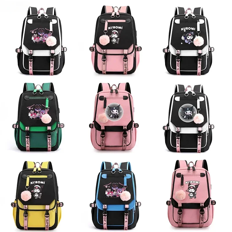 

Sanrioed Anime My Melody Kuromi Schoolbag Junior High School Large-capacity Casual Lightweight Backpack Primary Student Backpack