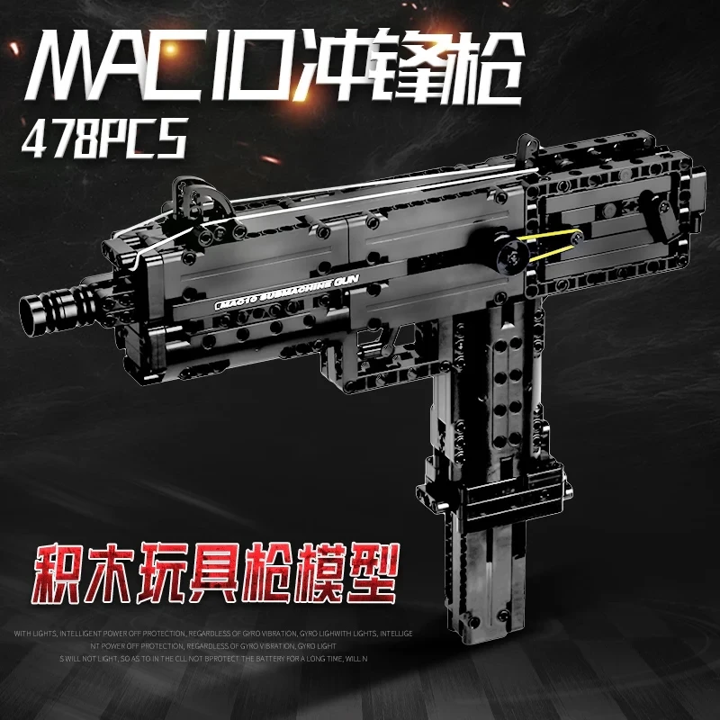 New MOC Technical Mac 10 Submachine Gun Mould King 14012 Model Building Blocks Brick Puzzle Assembly DIY Toy Christmas Gifts Boy New MOC Technical Mac 10 Submachine Gun Mould King 14012 Model Building Blocks Brick Puzzle Assembly DIY Toy Christmas Gifts Boy