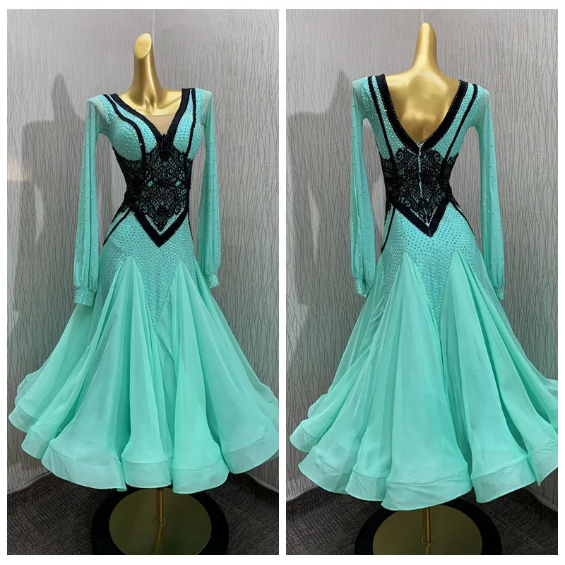 Платье для бальных танцев, платье для конкурсов, стандартное танцевальное платье, зеленый костюм, платья для бальных танцев, одежда для бальных танцев с длинным рукавом
Платье для бальных танцев, платье для конкурсов, стандартное танцевальное платье, зеленый костюм, платья для бальных танцев, одежда для бальных танцев с длинным рукавом