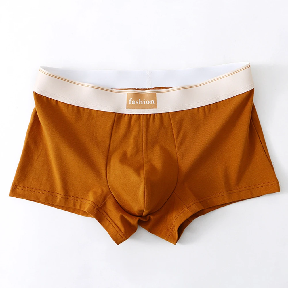 

Men Cotton Boxer Briefs Breathable Comfy Underwear U Convex Pouch Boxers Peni Bulge Panties Breathable Moisture Absorption