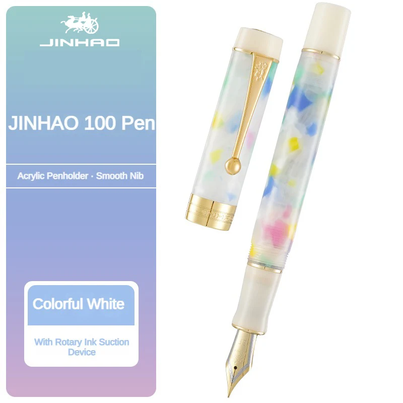 

JINHAO 100 Centennial каучуковая ручка с золотым зажимом EF/F/M школьные принадлежности канцелярские принадлежности для бизнеса и офиса PK 9019 ручки для вечеринки
