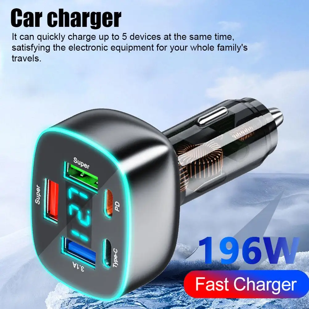 66W USB Car Charger Quick Charge PD QC3.0 Voltmeter Cigarette Lighter Socket Power Adapter For IPhone For Samsung For Xiaom P3C7
66W USB Car Charger Quick Charge PD QC3.0 Voltmeter Cigarette Lighter Socket Power Adapter For IPhone For Samsung For Xiaom P3C7