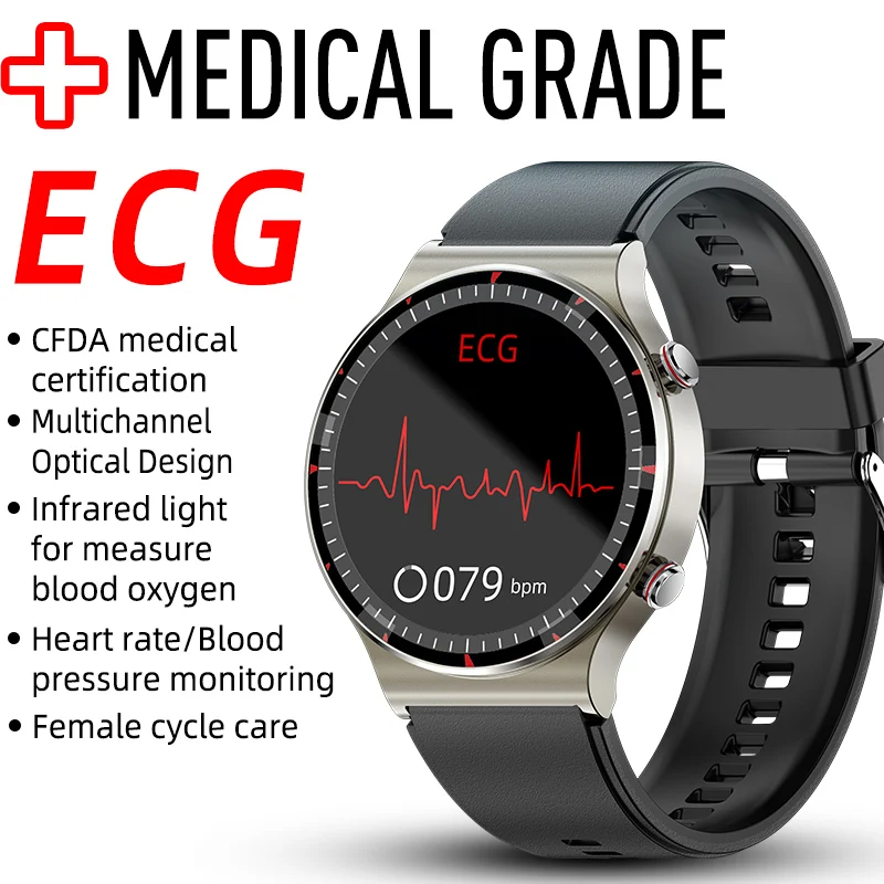 G08 ECG PPG Smartwatch Women Smart Watch PPG Blood Pressure Round Female Menstrual Cycle Medical 24H Heart Rate Sleep Monitor
G08 ECG PPG Smartwatch Women Smart Watch PPG Blood Pressure Round Female Menstrual Cycle Medical 24H Heart Rate Sleep Monitor