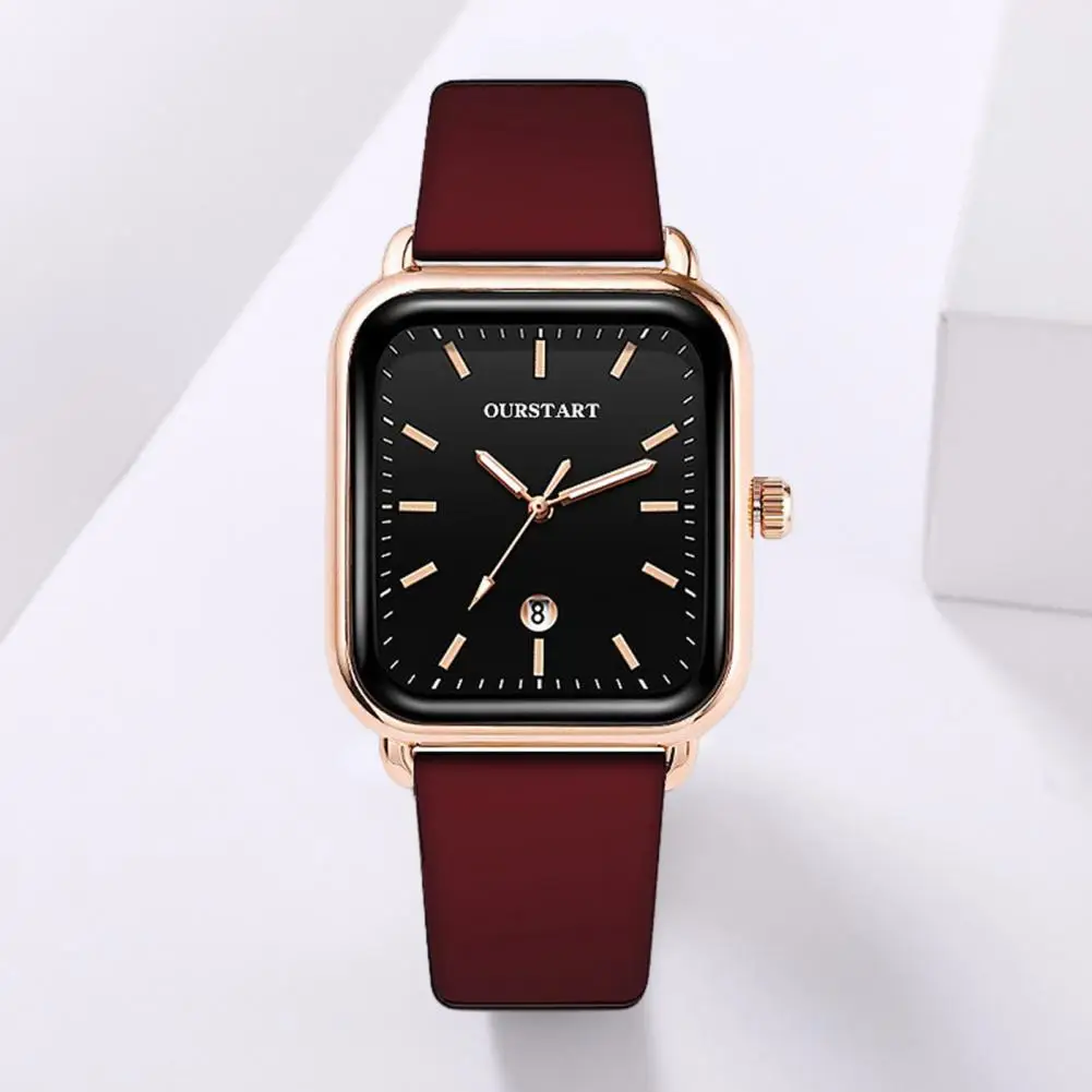 

Formal Occasion Watch Elegant Rectangle Dial Women's Quartz Watch with Silicone Strap Casual Fashion Wristwatch for Ladies Girls