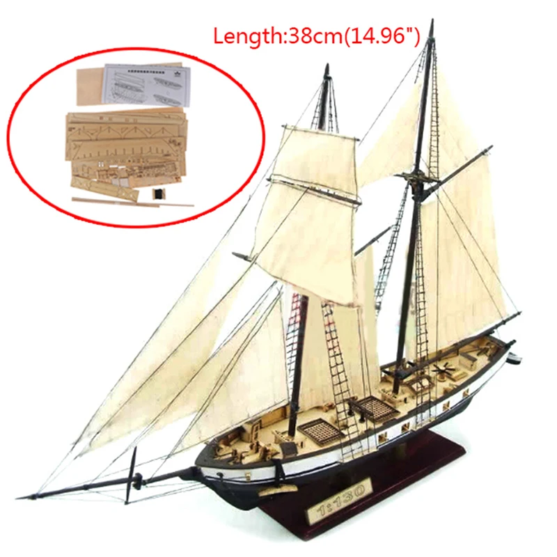 

Лидер продаж, модель корабля «сделай сам» 1:130, модель классической деревянной лодки, украшение из дерева