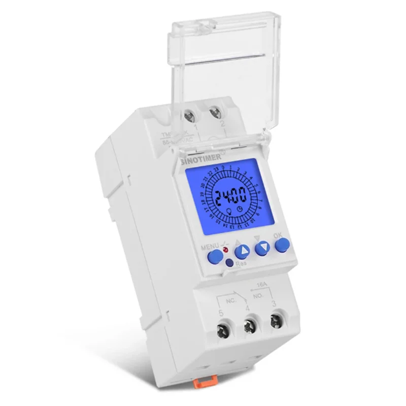 Digital Industrial Timer Controller with Large LCD Display, 24hrs Analog Backlight, 16A 30A Relay Switch Countdown, 85-265VAC
Digital Industrial Timer Controller with Large LCD Display, 24hrs Analog Backlight, 16A 30A Relay Switch Countdown, 85-265VAC