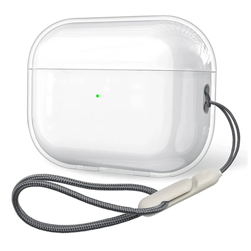 Transparent Protective Case For Airpods Pro 2 generation Soft TPU Shockproof Designed Case for AirPods Pro 2 Cover With Lanyard
Transparent Protective Case For Airpods Pro 2 generation Soft TPU Shockproof Designed Case for AirPods Pro 2 Cover With Lanyard