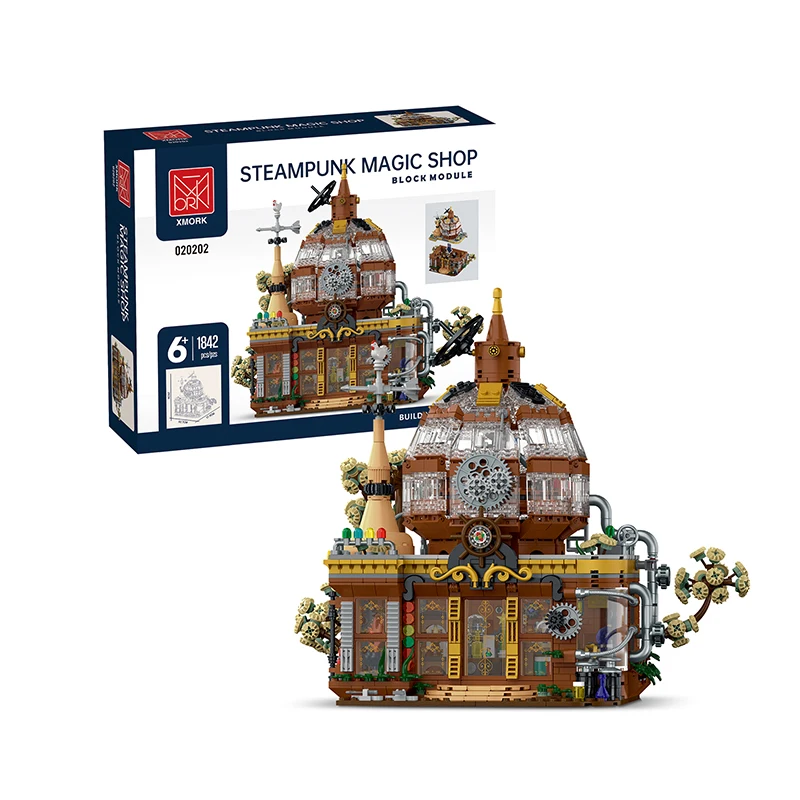 1842PCS Creative Street View Steampunk Store Model Building Blocks MOC Home Decoration DIY Toy Brick Children Toys Birthday Gift 1842PCS Creative Street View Steampunk Store Model Building Blocks MOC Home Decoration DIY Toy Brick Children Toys Birthday Gift