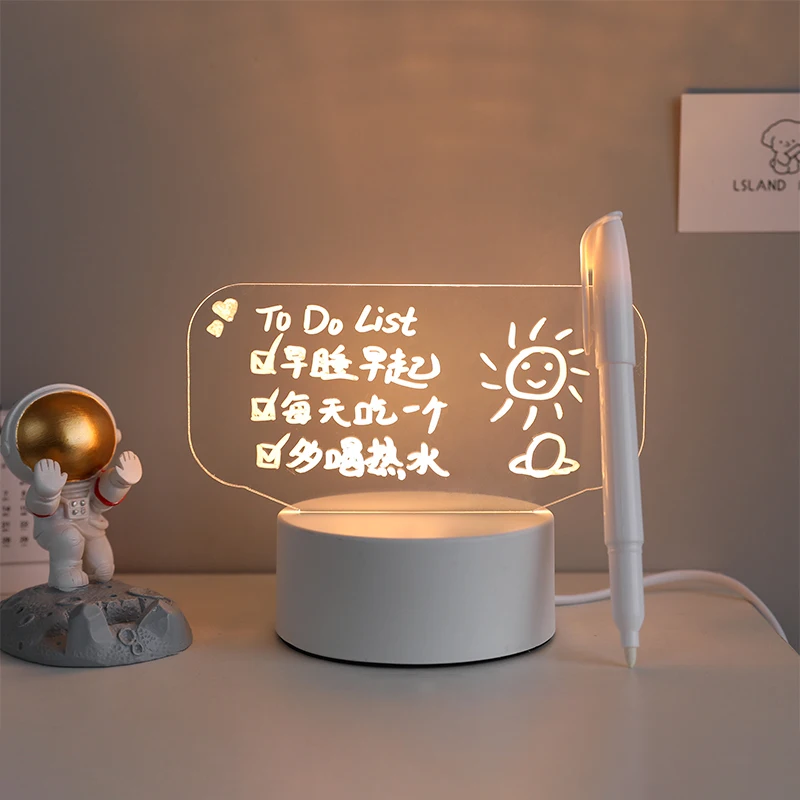 Rewritable Night Light with Message Board Girl Bedroom Sleep Light Cute Soft Light Desk Lamp Room Decor Desktop Ornaments Gift
Rewritable Night Light with Message Board Girl Bedroom Sleep Light Cute Soft Light Desk Lamp Room Decor Desktop Ornaments Gift