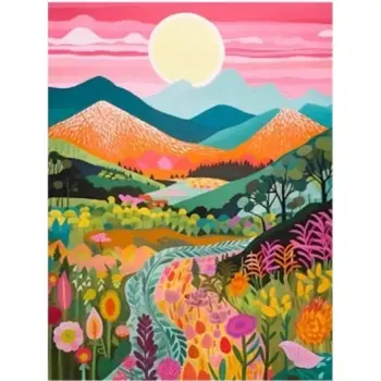 GATYZTORY 숫자 별 DIY 유화 키트, 풍경 아크릴 페인트, 숫자 별 캔버스 페인팅 아트 상품 이미지