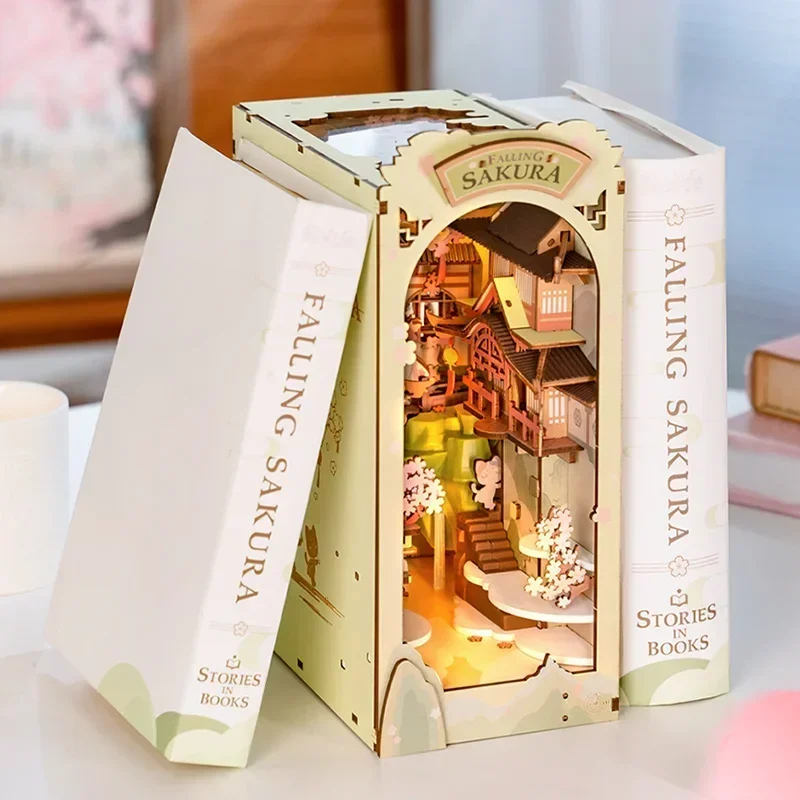Wooden Falling Sakura Book Nook with Lights Easy Assemble Home Decoration Booknook Best Gifts for Family Children Decorate
Wooden Falling Sakura Book Nook with Lights Easy Assemble Home Decoration Booknook Best Gifts for Family Children Decorate