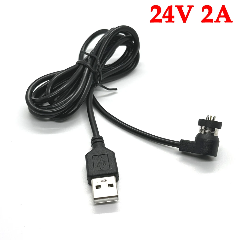 

1Set Magnet Spring-Loaded Pogo Pin Connector to Fast Charging Magnetic Data Cable 24V 2A Power Cord 1.5 Meter USB Adapter