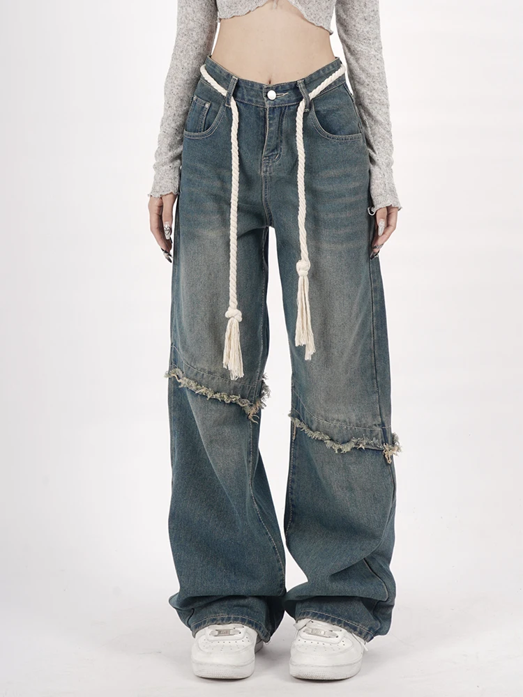 Harajuku Loose Ladies Jeans Y2K Vintage Blue High Waist Streetwear 90s Baggy Denim Trousers Women Straight Wide Leg Pants
Harajuku Loose Ladies Jeans Y2K Vintage Blue High Waist Streetwear 90s Baggy Denim Trousers Women Straight Wide Leg Pants