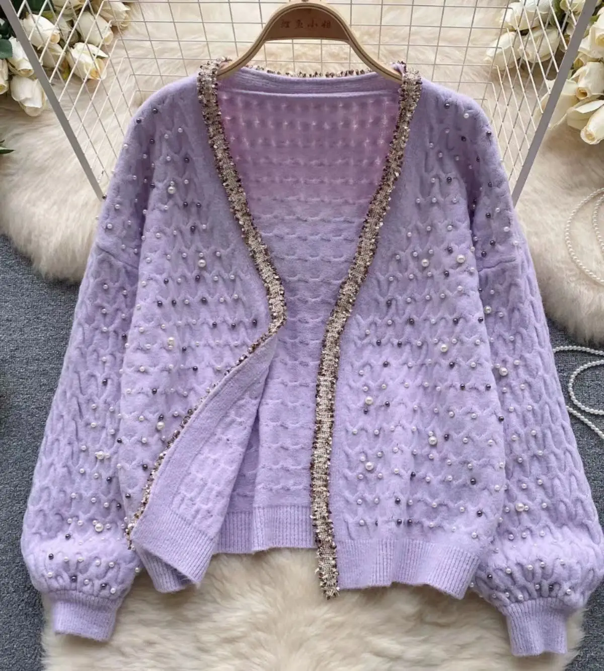 Autumn Winter Luxury Beaded Sequined Loose Sweater Cardigans Women's Fashion Korean Style Streetwear Thick Warm Knitted Overcoat
Autumn Winter Luxury Beaded Sequined Loose Sweater Cardigans Women's Fashion Korean Style Streetwear Thick Warm Knitted Overcoat