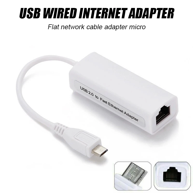 Micro USB 2.0 5 Pin to Ethernet 10/100Mbps RJ45 Network LAN Adapter Converter Support all USB Standard Commands Brand New
Micro USB 2.0 5 Pin to Ethernet 10/100Mbps RJ45 Network LAN Adapter Converter Support all USB Standard Commands Brand New