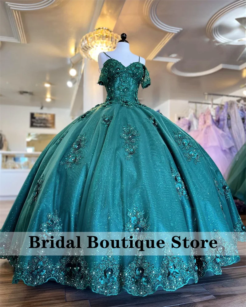 Elegant Green Princess Quinceanera Dress 2024 Straps Floral Appliques Beads Crystals Vestidos De 15 Años Sweet 16 Gowns Birthday
Elegant Green Princess Quinceanera Dress 2024 Straps Floral Appliques Beads Crystals Vestidos De 15 Años Sweet 16 Gowns Birthday