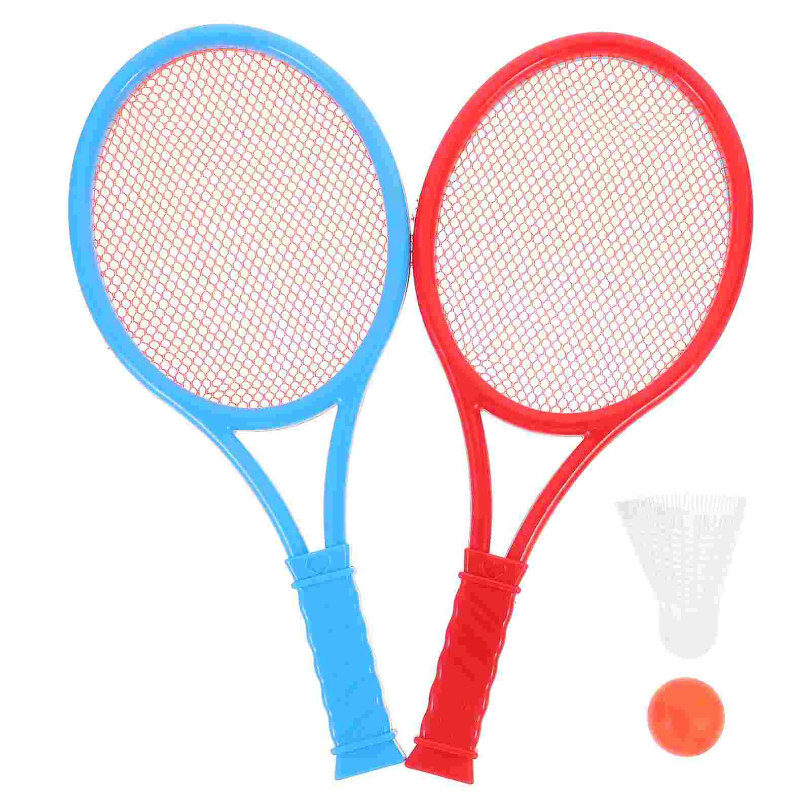 

Children Tennis Racket Balls Tennis Racquet Beginner Badminton Racket Set Badminton Ball Plastic Racquet Children Outdoor Toy