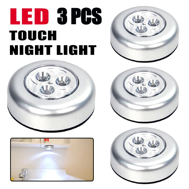 LED Night Light Wall Lamps 3LED Wireless Touch Lamp Car Small Night Lamp Hand-Pressing Closet Cabinet Home Night Lighting Indoor
LED Night Light Wall Lamps 3LED Wireless Touch Lamp Car Small Night Lamp Hand-Pressing Closet Cabinet Home Night Lighting Indoor