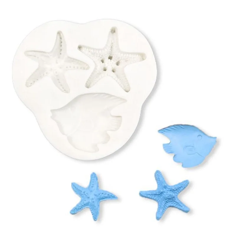 

Ocean Animal Silicone Fondant Mold DIY Sea Creatures Conch Starfish Shell Cake Decorating Tools DIY Chocolate Mold For Baking