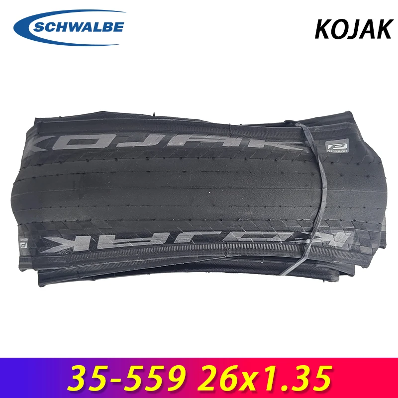 

SCHWALBE KOJAK 35-559 26x1.35 Tread-Less Slick Level 4 SmartGuard Black Folding Tire for for Road MTB Bicycle Cycling Parts