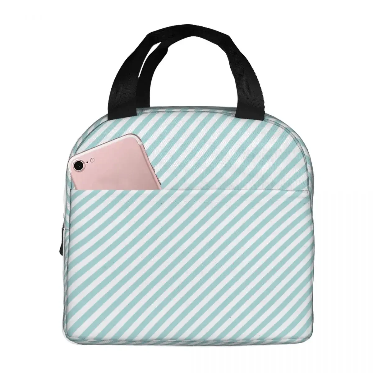 Stripes Blue Lunch Bag Portable Insulated Oxford Cooler Thermal Food Picnic Travel Tote for Women Girl
Stripes Blue Lunch Bag Portable Insulated Oxford Cooler Thermal Food Picnic Travel Tote for Women Girl