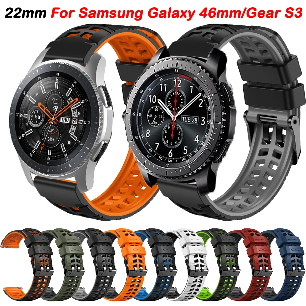 

22mm Replacement Wriststrap For Samsung Galaxy Watch 46mm/Gear S3 Frontier Classic Watchband Soft Silicone Band Bracelet