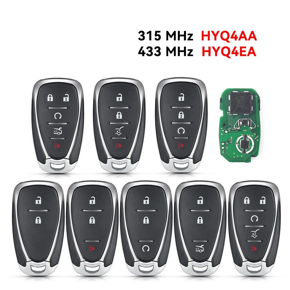 

Car Remote Keyless Entry 315/434Mhz For Chevrolet Camaro Cruze Malibu 2016-2020 Spark Remote Key Fob HYQ4EA/HYQ4AA ID46