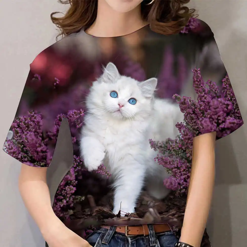 Summer T-Shirt Women 3D Printing Cute Cat Fashion Tee 2023 New Harajuku Animal T Shirt Short Sleeve Oversized Clothing Camiseta
Summer T-Shirt Women 3D Printing Cute Cat Fashion Tee 2023 New Harajuku Animal T Shirt Short Sleeve Oversized Clothing Camiseta
