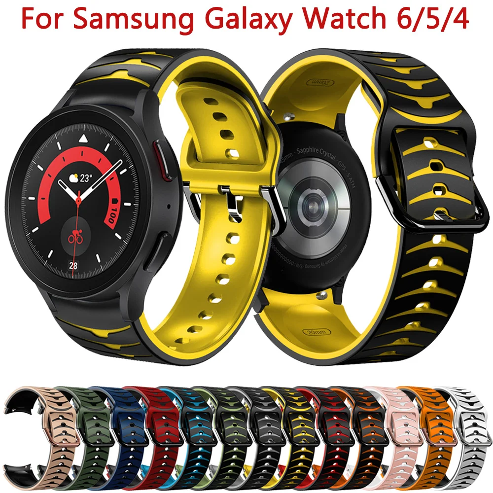 Silicone Bracelet 20mm For Samsung Galaxy Watch 5 Pro/Watch 6/5 44 40mm Wristband Classic 43 47mm 46 42mm Smart Watch Strap Band
Silicone Bracelet 20mm For Samsung Galaxy Watch 5 Pro/Watch 6/5 44 40mm Wristband Classic 43 47mm 46 42mm Smart Watch Strap Band
