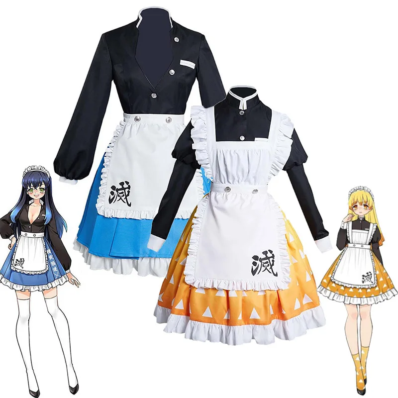 Demon Slayer Agatsuma Zenitsu Cosplay Maid Dress Costume Inosuke Dress Lolita Outfit Halloween Carnival Suit Girls Women
Demon Slayer Agatsuma Zenitsu Cosplay Maid Dress Costume Inosuke Dress Lolita Outfit Halloween Carnival Suit Girls Women