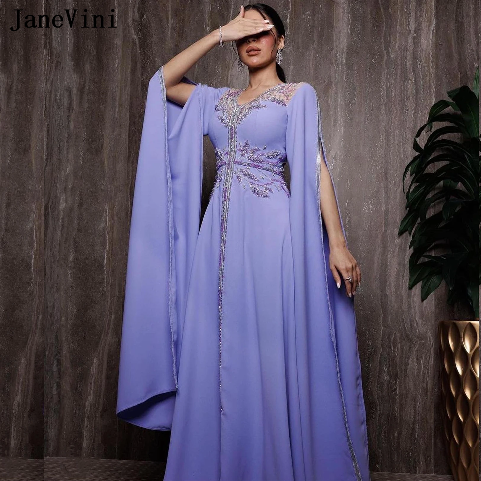 JaneVini Luxury Beaded Saudi Arabia Evening Dresses Long Floor Length Sleeves Crystal Sequins Ladies Women Formal Party Gowns
JaneVini Luxury Beaded Saudi Arabia Evening Dresses Long Floor Length Sleeves Crystal Sequins Ladies Women Formal Party Gowns